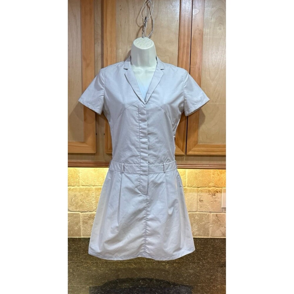 Alexander Wang S/S Crisp Poplin Mini Shirt Dress Size S Cream Tan Like New